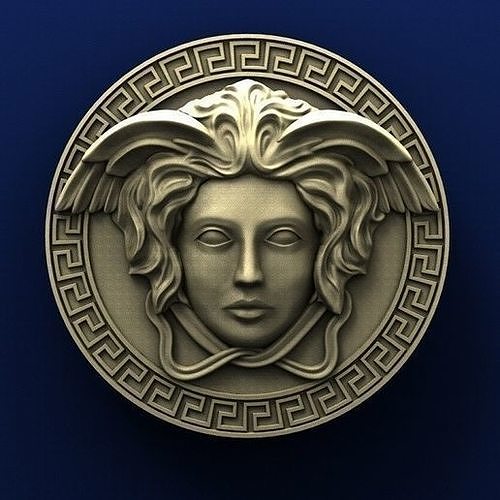 Versace 3dmodel esculpir 3dmodeling versachecara Arte monedas insignias 3D print model - Mito3D