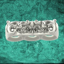 versaille knuckleduster jewelry ring rings jewellery baroque rococo syrocco ornate classical 3d print model - Mito3D