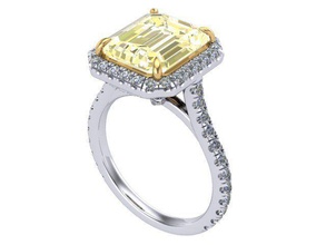 very shiny ring diamond golden silver jewelry rings 3d print model - Mito3D