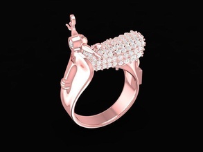 vespa bague 28 bijoux mode accessoires or diamant femme femmes conception anneaux 3d print model - Mito3D