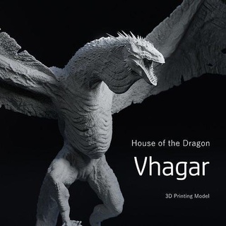 vhagar house of dragon gameofthrones houseofthedragon reptile dinosaur ancient figurine sculpture character epic fantasy medieval large giant quality challenge wings targaryen art sculptures 3d print model - Mito3D