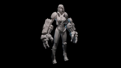 vi champion lol leagueoflegends female woman girl femalecharacter boxer cyborg 3dprinting printable games toys other 3d print model - Mito3D