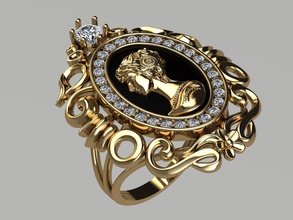 victoria nike anillo plata imprimible oro joyería joya compromiso Boda pendientes diamante amor anillos Moda pulsera griego diosa romano niña 3d print model - Mito3D