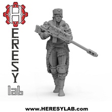 victoria vasilev francotirador 40k hembra imperial guardia juegos juguetes tablero 3d print model - Mito3D