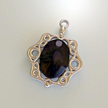 victorienne pendentif ras-du-cou bijoux tour de cou victorien pierre antique gem joyau col collier médaillon d'argent moulage la mode beauté opale l'émeraude l'habillement pendentifs 3d print model - Mito3D