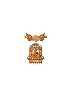 victorian pendant stone panden murti jewelry indian pendants gold jewellery diamond 3d print model - Mito3D
