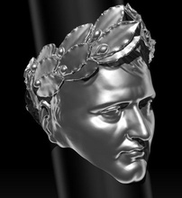 la victoria de roma, el hombre del anillo joyería macarbe zeus cara cabeza flor guerrero caballero romano apolo roma rey realista detallada imprimible humanos busto joya los anillos 3d print model - Mito3D