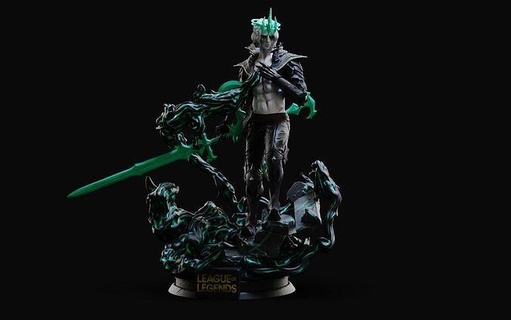 viego harap kral Sanat adam kılıç fantezi heykel heykeller karakter şövalye efsaneler Ligi isyan oyunları lol oyunlar oyuncaklar 3d print model - Mito3D