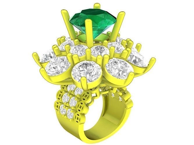 vietnamita diamante dinero Arte dama anillo 4334 joyería joya Moda accesorios oro mujer diseño anillos 3D print model - Mito3D
