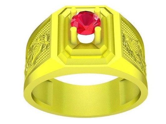 vietnamita suerte fénix diamante hombres anillo 4277 joyería joya moda accesorios oro hombre diseño feng shui anillos 3d print model - Mito3D