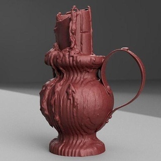 vieux bougeoir bougie maison antique vase house decor 3d print model - Mito3D