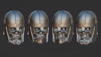 viking 3d impressão crânio capacete bugiganga podveska suspensão modelo passatempo faça 3d print model - Mito3D