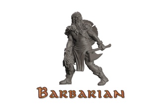viking games-toys barbarian muscle axe tvseries ragnar boardgame tabletop rpg dungeon dragons pathfinder crosslances figure knight fantasy miniature sla dlp games toys board 3d print model - Mito3D