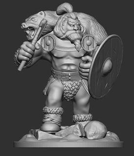 viking art warrior man knight armor amored sculptures 3d print model - Mito3D