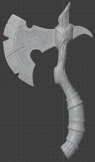 viking axe - cosplay 3dprint battle weapon accessory ancient gift medieval roleplay toy warrior props norse full vikings dnd hatchet diy hobby 3d print model - Mito3D
