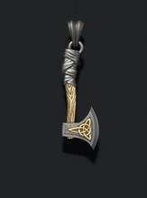 viking balta kolye Celtik Kelt tarihli gümüş yazdırılabilir süs viking İskandinavya Ortaçağa ait silah savaş bıçak kılıç Antik savaşçı zırh kale savaş savaş balta Ragnar takı kolye 3d print model - Mito3D