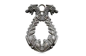 viking ejderhalar kolye Ejderha takı mücevher Norse fantezi düğüm Kelt 3d print model - Mito3D