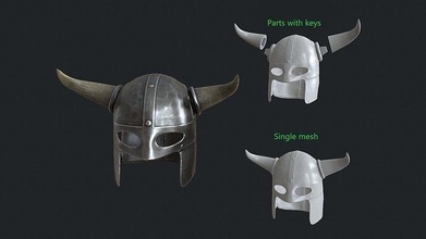viking capacete leme armaduras mascarar cavaleiro escudo 3dprint imprimível proteção soldado jogos brinquedos acessórios passatempo faça 3d print model - Mito3D