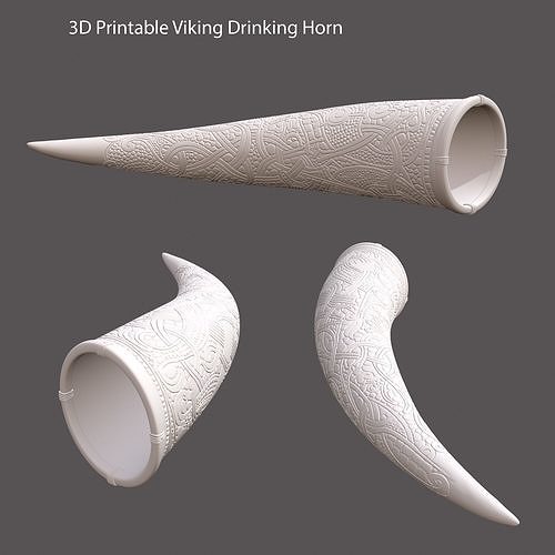 viking klaxon 3d imprimable 3dprinting médiéval tasse conçu détaillé impression prêt décor boisson fantaisie ancien modèle soutenir art richesse symbole conception maison cuisine manger 3D print model - Mito3D