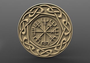 viking nórdico símbolos cnc roteador medieval céltico arte sinais logotipos 3d print model - Mito3D