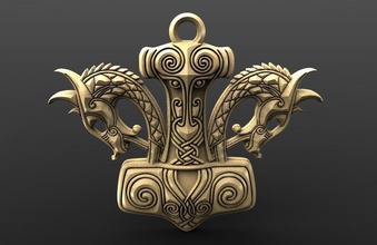 viking pingente 11 chaveiro jóias a moda arte medieval pingentes 3d print model - Mito3D