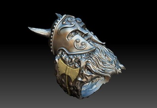 vikingo anillo guerrero esparta dios helinck joyería mitología gladiador soldado corintio antiguo bronce joya anillos noruega tradicional hacha 3d print model - Mito3D