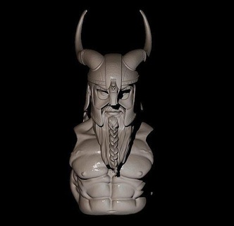 viking guerrier Guerrero vikingo sculpture art motuc mythique légion zbrush Douane sculptures 3d print model - Mito3D