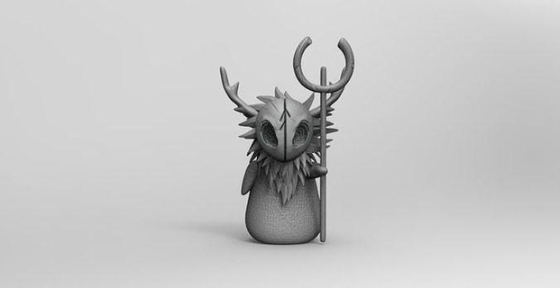 vichingo strega letame draghi miniatura boschi parco arte sculture 3d print model - Mito3D
