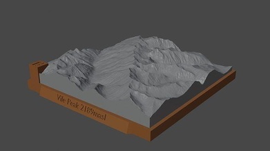 vile picco montagna paesaggio vulcano terreno ambiente natura fotogrammetria elevazione dem scienza 3d print model - Mito3D