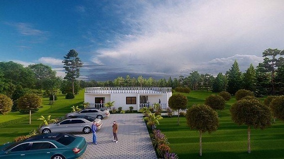 villa casa arquitectura moderno interior residencial edificio exterior aire libre 3d print model - Mito3D