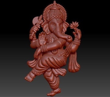 Vinayagar hängend Gold Silber Elefant Ganesh Ganesha Schmuck Herr Statue 3dvinayagar Anhänger 3d print model - Mito3D