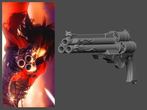 vincent valentine cerberus gun cosplay final fantasy - stl file game film character weapon art battle knight bladed creature mmo anime games toys accessories 3d print model - Mito3D