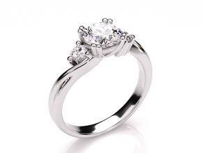 vine engagement ring platinum jewelry gem printable brilliant diamond white gold sterling luxury fashion beauty rings 3d print model - Mito3D