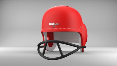 vintage 1960s estilo retro futebol capacete moda 3d print model - Mito3D