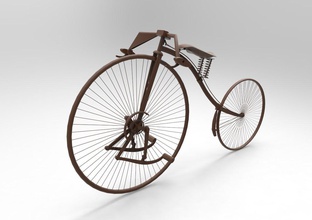moto vintage cesta senhora bicicleta viajar retro hobby diy mecânico partes mecânicas 3d print model - Mito3D