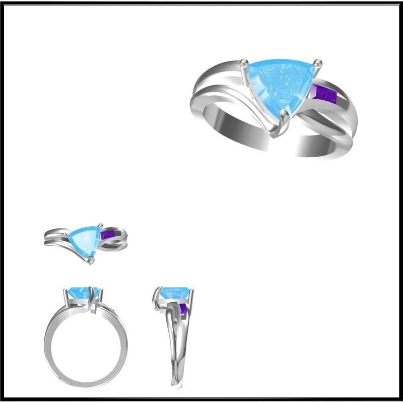 vintage colore pietra anelli metallici fabbricazione di gioielli anello diamanti fidanzamento moissanite con diamante delle donne rosa banda in vendita 3D print model - Mito3D