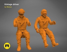 vintage driver accessories agriculture army car figure german old school rc scale tractor war statue vehicle man sculpture retro hobby diy 3d print model - Mito3D
