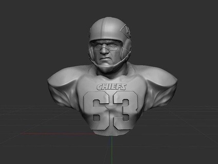 nostaljik kansas Kent şefler gerileme büst Futbol nfl tahsil edilebilir Dallas Teksas afl Sanat heykeller 3d print model - Mito3D