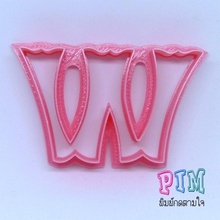 vintage letter w cookie cutter hobby-diy biscuit play dough alphabet hobby diy hand tools 3d print model - Mito3D