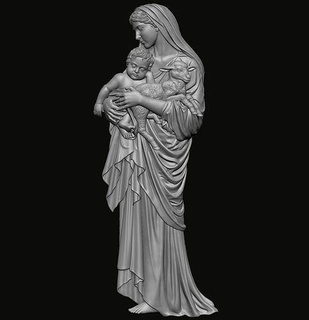 nostaljik Mary isa Kuzu bakire Virgen carmen carmel anne aziz kolye madalyon takı İsa Hıristiyan cnc Vesika dini Sanat heykeller koyun 3d print model - Mito3D