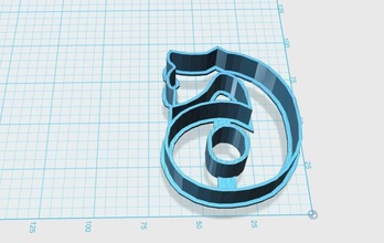 vintage number 6 cookie cutter hobby-diy alphabet clay hobby diy hand tools 3d print model - Mito3D