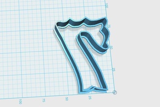 clásico número 7 galleta cortador cutte fondant formación hielo pasatiempo bricolaje diy mano herramientas 3d print model - Mito3D