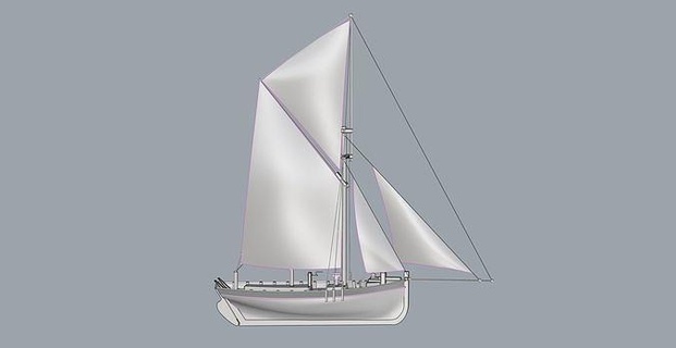 vintage sailing boat tugboat ship wateraraft industrial watercraft tug commercial vessel yacht sail navigation sailboat nautical luxury travel games toys game accessories 3d print model - Mito3D