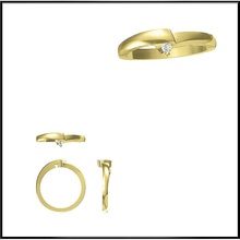 klasik tek taş yüzük mücevher dosyaları özel takı nişan yüzüğü yazdırılabilir düğün stl dosya tektaş bilim ve teknoloji 3d print model - Mito3D