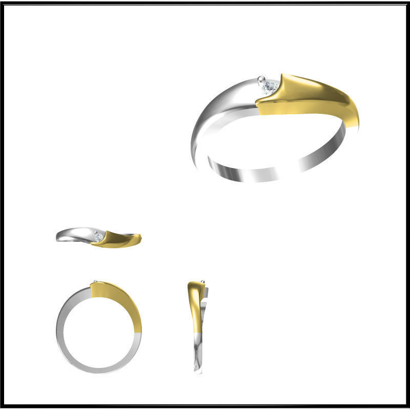 vintage solitaire mücevher tasarımı ders halkaları özel takı nişan yüzüğü yüzük yazdırılabilir düğün stl dosya tektaş bilim ve teknoloji 3D print model - Mito3D