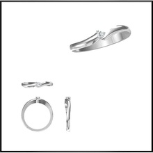 vintage solitaire anneaux bijoux personnalisée de bague fiançailles l'anneau les imprimable mariage fichier stl jcd 3d print model - Mito3D