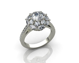 stile vintage di fidanzamento, anelli diamanti gioielli oro moda anello argento fidanzamento matrimonio 3d print model - Mito3D