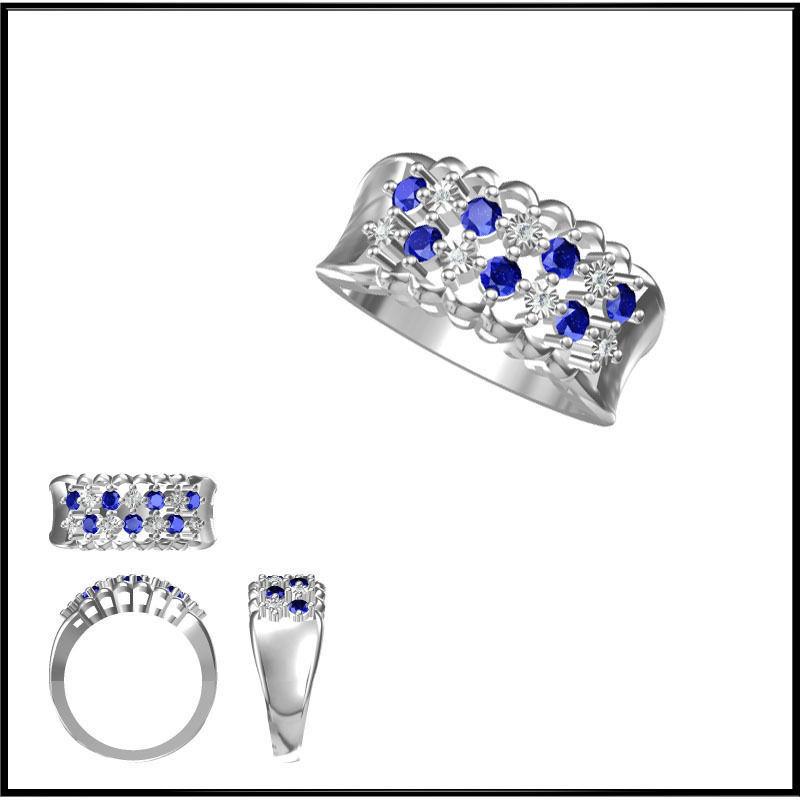 stile vintage anelli di promessa gioielli personalizzati anello fidanzamento stampabile matrimonio solitario jcd disco platino 3D print model - Mito3D