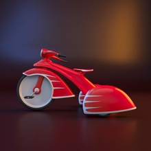 clásico triciclo bicicleta retro niño niños juguete bebé cuna bmx patio recreo antiguo deportes carro ruedas juegos juguetes 3d print model - Mito3D