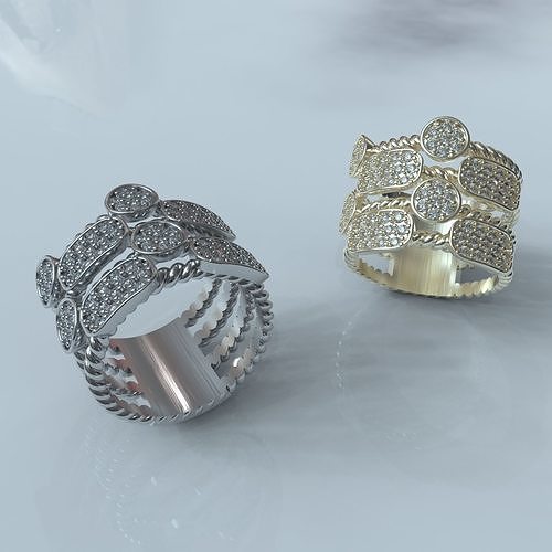 ancien femmes diamant bague 3dm anneaux bijoux or imprimable bijou mariage engagement gemme brillant conception royale royldesign2018 argent 3dmmodel mode luxe 3D print model - Mito3D
